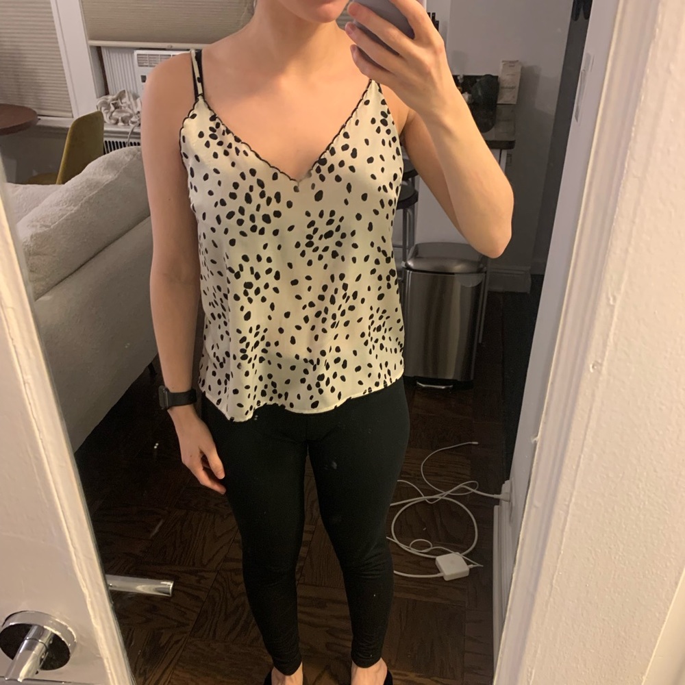 Black & white patterned cami